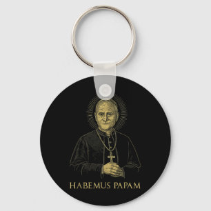 Vintage Pope Leo Xiv Halo Cross Habemus Papam Roma Key Ring