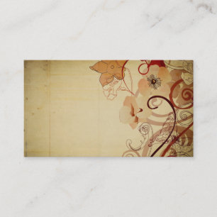 Vintage poppies Business Card