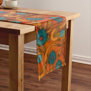 Vintage Poppy Long Table Runner