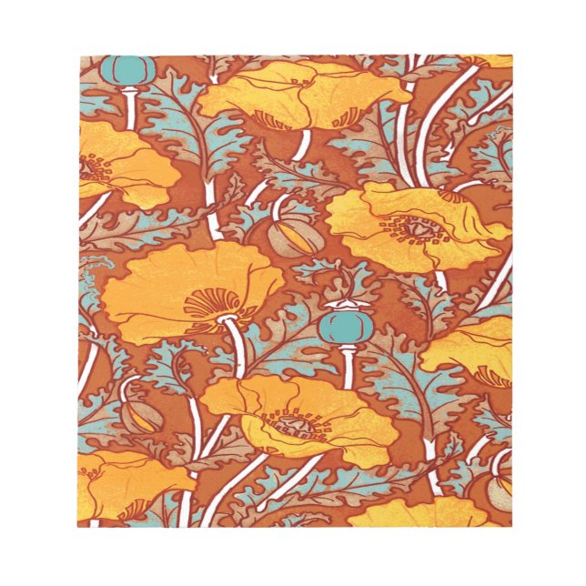 Vintage Poppy Notepad (Front)