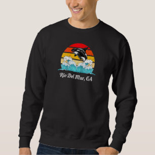 Vintage Port Watsonville CA Distressed Orca Killer Sweatshirt