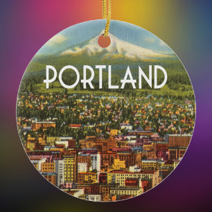 Vintage Portland, Oregon Ceramic Ornament
