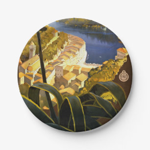 Vintage Portofino Italy Paper Plate