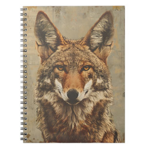 Vintage Portrait of a coyote Notebook