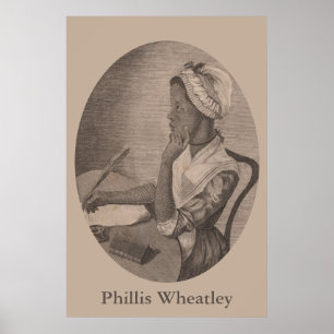 Vintage Portrait of Poet Phillis Wheatley Poster
