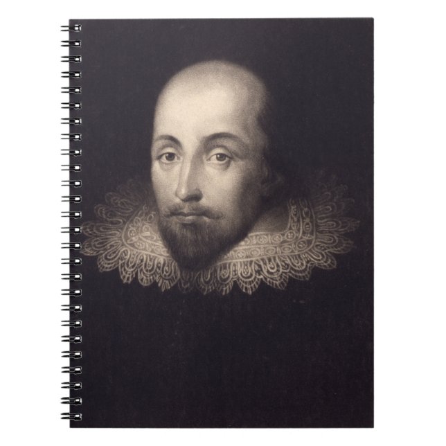 Vintage Portrait of Shakespeare Notebook (Front)