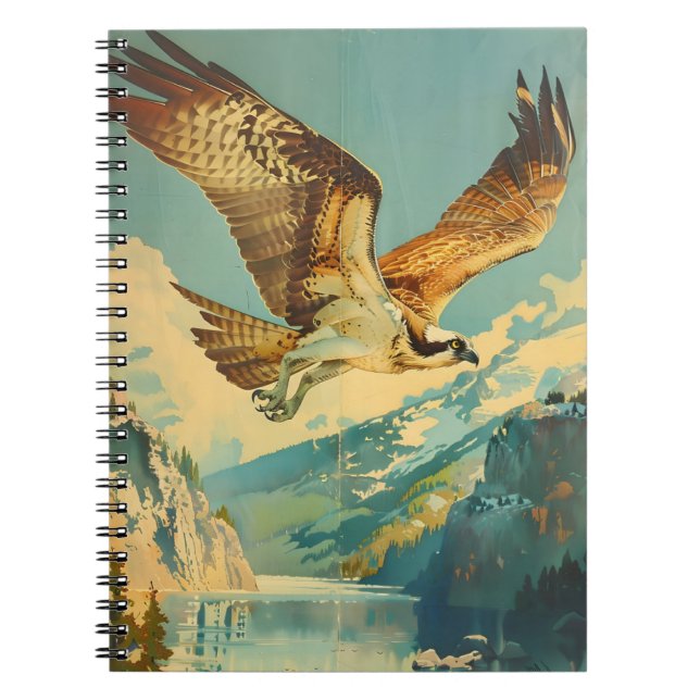 Vintage Portrait of the Osprey Notebook (Front)