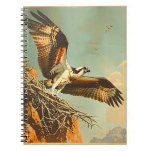 Vintage Portrait of the Osprey Notebook