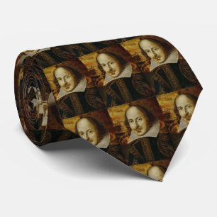 Vintage Portrait Painting of William Shakespeare Tie