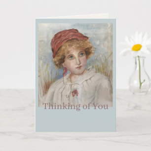 Vintage Portrait Thinking of You Card Sympathy