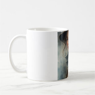 Vintage Portrait Woman Mug - Victorian Girl Coffee