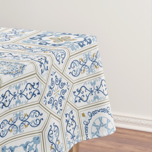 Vintage Portugal Azulejo traditional Tablecloth (In Situ)