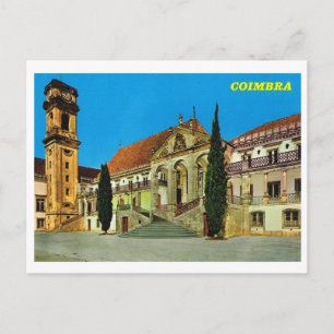 Vintage Portugal, Coimbra monastery Postcard