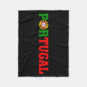 Vintage Portugal Flag Portuguese Roots Pride Men Fleece Blanket