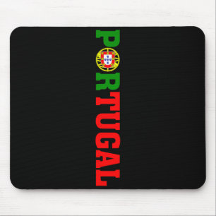 Vintage Portugal Flag Portuguese Roots Pride Men Mouse Pad