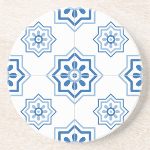 Vintage Portuguese Azulejo BLUE Tile Pattern Coaster