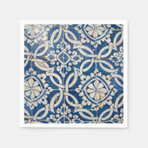 Vintage portuguese azulejo napkin
