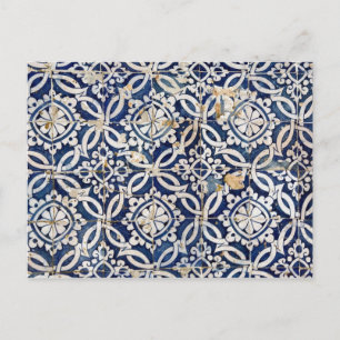 Vintage Portuguese Azulejo Postcard