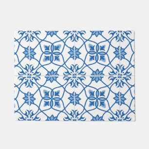 Vintage Portuguese Azulejo Tile Pattern Doormat