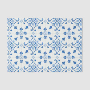 Vintage Portuguese Azulejo Tile Pattern Tissue Paper