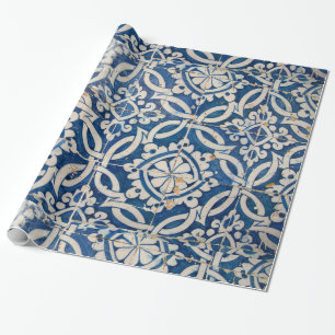 Vintage portuguese azulejo wrapping paper