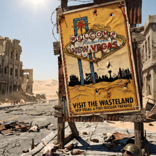 Vintage Post Apocalyptic New Vegas Wasteland Trave T-Shirt