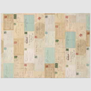 Vintage Post Card Ephemera Tissue Paper