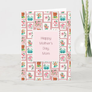 Vintage Postage Happy Mother's Day Mum Thank You Card