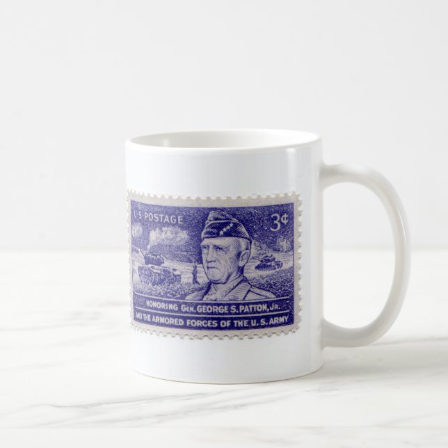 Vintage Postage Stamp Coffee Cup (Right)