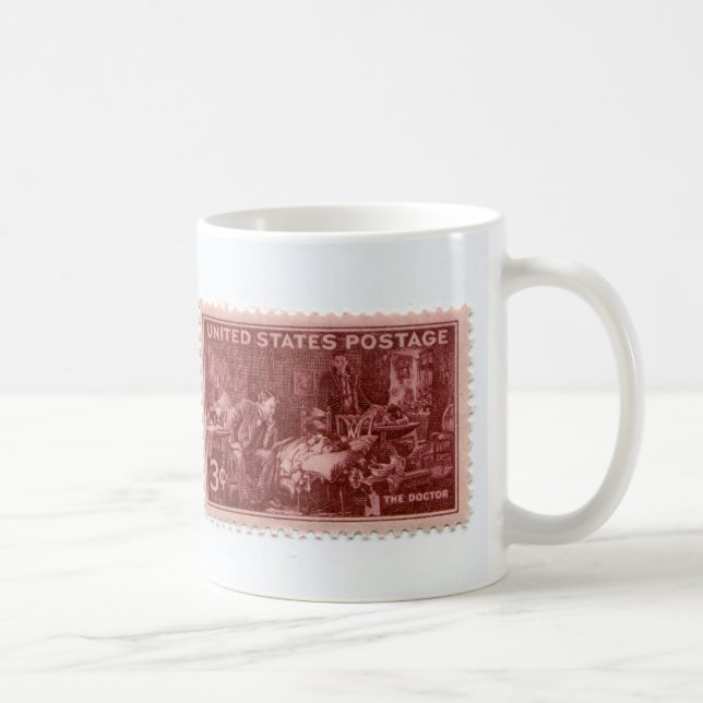 Vintage Postage Stamp Coffee Cup (Right)