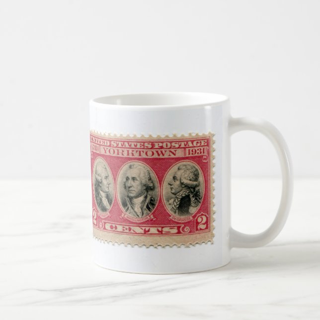 Vintage Postage Stamp Coffee Cup (Right)
