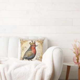 Vintage Postage Stamp Cushion