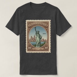 Vintage Postage Stamp Statue of Liberty  T-Shirt