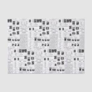 Vintage Postage Stamps Tissue Paper
