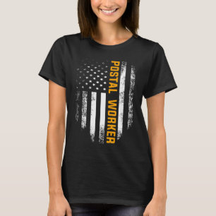 Vintage Postal Worker American Flag US Postal Serv T-Shirt