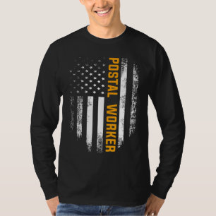 Vintage Postal Worker American Flag US Postal Serv T-Shirt