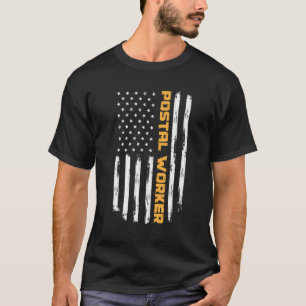 Vintage Postal Worker American Flag US USA Postal T-Shirt