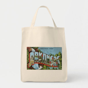 Vintage Postcard Arkansas Greetings Tote Bag