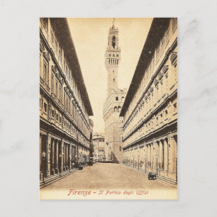 Vintage Postcard, Firenze-Il Portico degli Uffizi Postcard