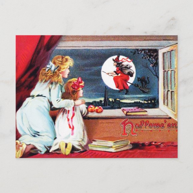 VINTAGE Postcard HALLOWEEN 1880 ~ (Front)