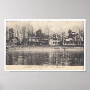 Vintage Postcard North Beach Maryland Poster