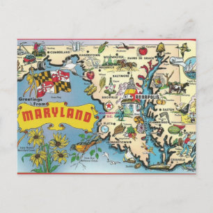 Vintage Postcard of Maryland