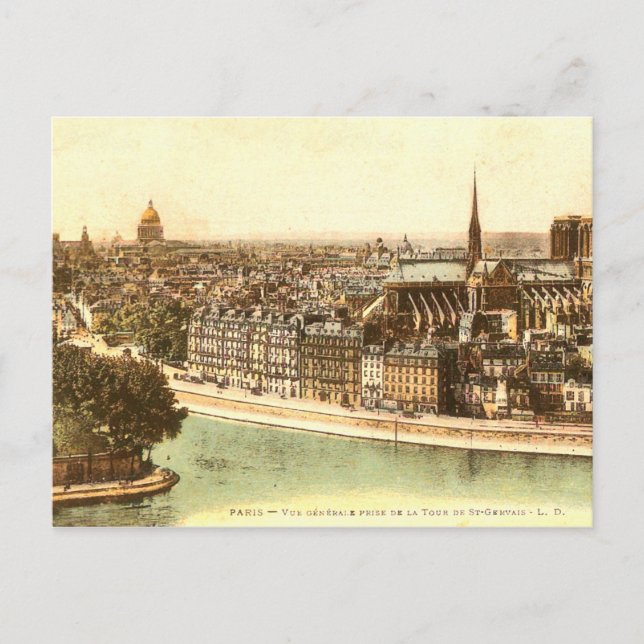 Vintage Postcard of Paris (Front)