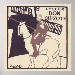 Vintage Poster advertising the play 'Don Quixote'