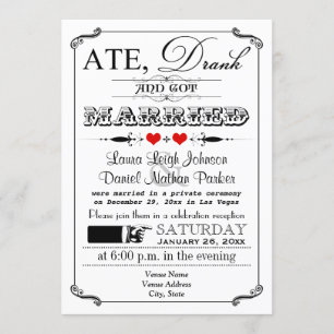 Vintage Poster and Chalkboard Wedding Invitation 5