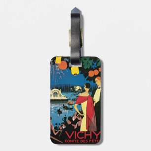 Vintage Poster Art Vichy France Luggage Tag