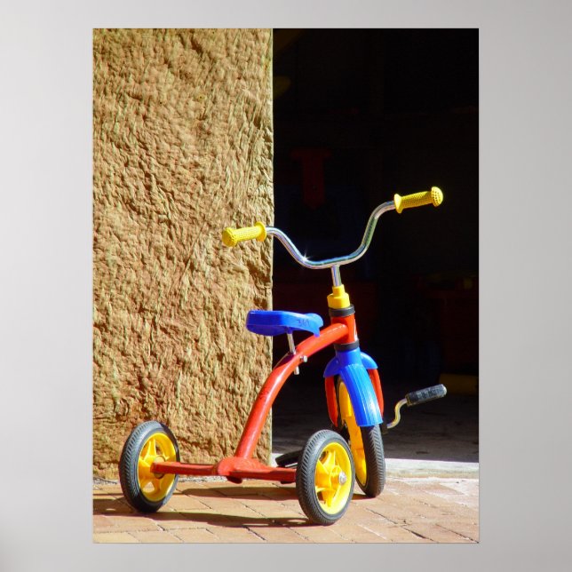 Vintage Poster Child's Tricycle Bike (Front)