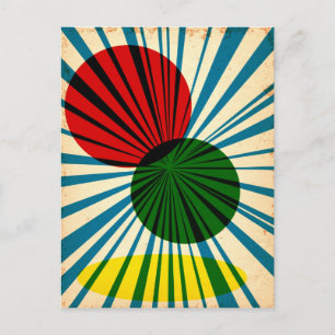 Vintage poster design postcard