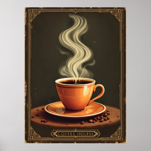 Vintage poster for coffee house