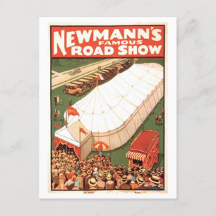 Vintage Poster for Newmann's Road Show Circus Postcard